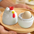 Miniatyrbilde 3 av 5: Eggkoker for mikrobølgeovn - Egg Poacher Kyllingformet 1 Eggkoker - Kreative matlagingstilbehør, kapasitet for ett egg