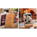 Miniatyrbillede 5 af 5: Gave til mor, fødselsdagsgave, justerbart rustikt træ køkkenbord, iPad opskriftsbog, tablet stander