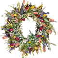 Miniatyrbild 1 av 7: Vår-sommar dörrkrans för ytterdörren, konstgjord vildblomma vårkrans, mångsidig dekorativ girlang färgglad vår-sommar girlang 35cm