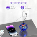 Miniatyrbild 7 av 7: Flygande boll Orb leksaker, Hover Ball Pro flygande spinner leksak, magisk boomerang handkontroll mini drönare för 8 9 10 11 12 pojkar flickor barn (blå)