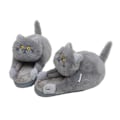 Miniatyrbillede 1 af 2: Hugger Katte Sutsko til Kvinder Komfortable Hold Varmen Hjemmesko til Stue Kontor Grey 40-41