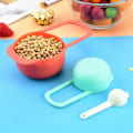 Miniatyrbild 3 av 5: Regnbåge Måttkopp Måttsked 6-delars set, Speciell Bakning Plast Måttsked Set, Används För Mätning av Mjöl, Vätska, Etc