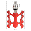 Miniatyrbillede 3 af 5: Universal Foldbar Cykelpedaler Mt Cnc Aluminium Forseglede 3 Anti- Cykelpedaler Cykeldele, guld