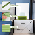 Miniatyrbillede 4 af 7: Foldbar Silikone Kleenexboks Cover - Lang Dekorativ Rektangulær Kleenexdispenser, Grøn