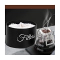 Miniatyrbillede 4 af 5: Kaffe Filter Holder, Kurv Kaffe Filter Opbevaring Med Låg, Rund Kaffe Filter Beholder Til Tæller