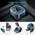 Pikkukuva 6 / 7: Bluetooth FM -lähetin - Bluetooth V5.0 langaton - Pikalataus 3.0 - 7 LED RGB Colors
