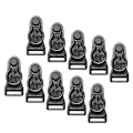 Miniatyrbillede 4 af 5: 10x Benstrop til strømpebånd, lårhøje strømper, seler, bælte, metalclips 12mm Xixi