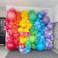 Miniatyrbillede 4 af 6: Assorterede Regnbue Festballoner - 100 Pakke 12 tommer Multifarvede Latex Balloner Helium Lyse Farve Ballon til Børns Fødselsdag Regnbue Fest Dekorationer