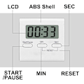 Miniatyrbild 3 av 5: Köktimer Digital Köktimer Magnetisk Nedräknings Stoppur med Hög Larm, Stora Siffror, Stativ, Hänghål för Matlagning, Duschar