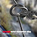 Miniatyrbilde 4 av 6: Klatretau Nedfirer, 35KN Figur 8 Ord Tau Nedfirer Rappel Ring Klatring Redningsutstyr Black