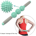 Miniatyrbilde 4 av 6: Muskelrullepinne Treble Roller Massasje for Stive Muskler, Ryggstivhet, Myofascial, Triggerpunkt Smerter, Ben Melkesyre, Knuter - 3 Pigg Ruller