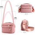 Miniatyrbillede 3 af 5: Crossbody taske til kvinder, multi-lomme håndtasker og skuldertasker vandtæt nylon anti-tyveri messenger taske til rejser shopping