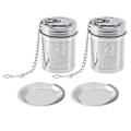 Miniatyrbilde 1 av 5: Te-kuleinfuser - Teinfusere i rustfritt stål for løs te med kjede og skål - Ekstra fint nett