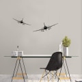 Miniatyrbilde 4 av 4: 2 stk. flyvemaskin veggklistremerker, flyttbare DIY flyvemaskin veggklistremerker for stue soverom hjemmedekor, kul kunstveggmaleri for barn gutter, monoplan
