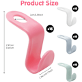 Miniatyrbilde 2 av 5: 60 stk Kleshengere Koblingskroker Drop-kobling Hengerkrok Flere Lag Stable Hengerforlengerklips for Garderobeorganisering Plassbesparende