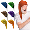Miniatyrbillede 4 af 5: Jule-Dværghat Farvet Dværg Kostume Hat Fugttransporterende Åndbar Hat til Julefest Gnome Kostumer Dark Brown One size