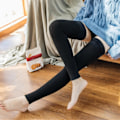 Miniatyrbild 4 av 4: Vinter Varma Damstrumpor Splice Stickade Varma Anklets Leggings Strumpor