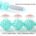 Miniatyrbild 3 av 6: Muskelrulle Treble Roller Massage för ömma muskler, ryggstelhet, myofascial, triggerpunkter smärta, ben mjölksyra, knutar - 3 spikrullar
