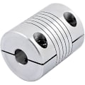 Miniatyrbillede 3 af 3: 8mm til 10mm Akselkobling 19mm Længde 25mm Diameter Skridtmotorkobling Aluminiumlegering Sammenføjningsforbindelse Til 3d-printer Cnc-maskine Diy-koder