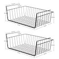 Miniatyrbillede 5 af 5: Under Shelf Opbevaring Hængende Opbevaringshylder Kurve Wire Slides Under Desk Hylde Køkken Opbevaring Under Shelf Opbevaringskurve(Medium 2 stk)