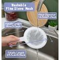 Miniatyrbillede 4 af 5: Ultrafinmasket si, Mesh plast te si med hul til ophæng, køkkensi fødevaresil til sojamælk, te, juice, 400 mesh filtersi