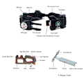 Miniatyrbillede 3 af 6: Justerbar overlevelsesarmbånd, 7-core paracord 20 i 1 nødsport armbånds gear kit med vandtæt LED SOS-lys