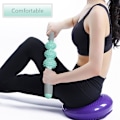 Miniatyrbild 6 av 6: Muskelrulle Treble Roller Massage för ömma muskler, ryggstelhet, myofascial, triggerpunkter smärta, ben mjölksyra, knutar - 3 spikrullar