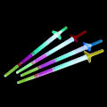 Miniatyrbilde 4 av 5: 1 stk LED Glow Stick 4-delt uttrekkbar