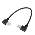 Miniatyrbilde 5 av 5: Venstrevinklet USB 2.0 A hann til venstrevinklet B hann 90 graders skriverkabel 20 cm