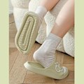 Miniatyrbillede 6 af 6: Kvinder Mænd, Skridsikre Brusebad Værrelses Tøfler, Bløde Flip Flops med Tøfler Til Indendørs Hjem Have, Søde Katte Trykte Piger Sliders 5-5.5