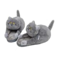 Miniatyrbillede 2 af 2: Hugger Katte Sutsko til Kvinder Komfortable Hold Varmen Hjemmesko til Stue Kontor Grey 40-41