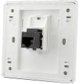 Pikkukuva 1 / 5: Naispuolinen naaraspuolinen Cat6 Gigabit Dual Pass -verkkopistorasia Rj45 Lan Faceplate Internet Straight Power Outlet, 86x86mm 1kpl Hy