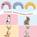 Miniatyrbilde 6 av 7: Kattepute i plysj, myk leke for katter, beroligende pute for hunder, angstdempende pute for valper, kosepute, nakkepute i U-form, hundeputeseng, sovepute for å forbedre søvnen (3)