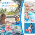 Miniatyrbild 4 av 7: Baby badleksaker för 1 2 3 år gamla pojkar flickor, LED automatisk spray vatten bläckfisk lyser upp badkar simbassäng leksaker presenter för småbarn 0-6 månader Pink Octopus