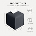 Miniatyrbillede 3 af 5: Vævæskeskrin Cover, Sort Vævæskeskrin Holder, Moderne PU Læder Kvadratisk Vævæskeskrin, Delikat Dekoration Vævæskeskrin Organizer