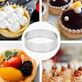 Miniatyrbillede 5 af 5: 10 stk. Bageforme 7 cm Runde Tærteforme med Huller Rustfrit Stål Frugt Tærte Quiches Kage Mousse Form Køkken Bageform Tærteforme til Bagning