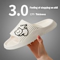 Miniatyrbillede 2 af 6: Kvinder Mænd, Skridsikre Brusebad Værrelses Tøfler, Bløde Flip Flops med Tøfler Til Indendørs Hjem Have, Søde Katte Trykte Piger Sliders 5-5.5