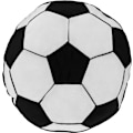 Miniatyrbillede 2 af 2: Fodboldformet pude sort/hvid 40x40cm