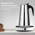 Miniatyrbillede 5 af 5: Kaffekande Rustfrit Stål Kaffemaskine Bærbar Elektrisk Mokka Latte Komfur Espresso Filter Kande Europæisk Kaffekop