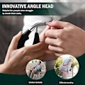 Miniatyrbillede 4 af 5: Sherum Clipmaster Pro, Ergonomisk Vinklet Hoved Tyk Negleklipper til Seniorer All black elbow