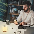 Miniatyrbillede 5 af 5: Bordlampe, acsergery Touch Sensor Sengebordelampe, acsergery Dæmpbar Varm Hvid