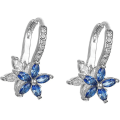Miniatyrbillede 1 af 4: Holdbare Snowflake Crystal Drop Øreringe til Kvinder Stud Øreringe, Blå