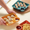 Miniatyrbild 3 av 5: 2 st Serveringsfat med Dip-fat, Japansk Sushi-fat Dumpling-fat Chips och Salsa-fat Snacks-fat Serveringsbricka med Såsdelare