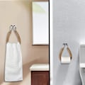 Pikkukuva 4 / 4: WC-paperiteline, luonnonmukainen käsintehty WC-paperiteline köydellä, pyyhekiskot, pyyheteline puiset kylpyhuoneen tarvikkeet