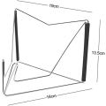 Miniatyrbillede 2 af 5: Bogstøtte, Fold-n-Stow Metal Bogstand Justerbar og Bærbar Læsebogsstøtter Multifunktionel Stativholder (Sort)