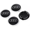 Miniatyrbillede 2 af 4: Centerkapsler til AUDI 60mm 4-pak sort sort_nzywt sort sort 80 black