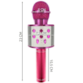 Miniatyrbild 7 av 10: Karaokemikrofon med högtalare / Karaoke med mikrofon - Bluetooth Rosa