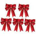 10 julrosetter, rosettdekorationer, julgran Rot