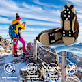 Miniatyrbilde 5 av 6: Crampons isbrodder for sko og støvler, snøgrep med 10 rustfrie stålpigger, vinter utendørs sklisikre crampons for gåing, fiske
