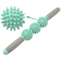 Miniatyrbild 1 av 6: Muskelrulle Treble Roller Massage för ömma muskler, ryggstelhet, myofascial, triggerpunkter smärta, ben mjölksyra, knutar - 3 spikrullar